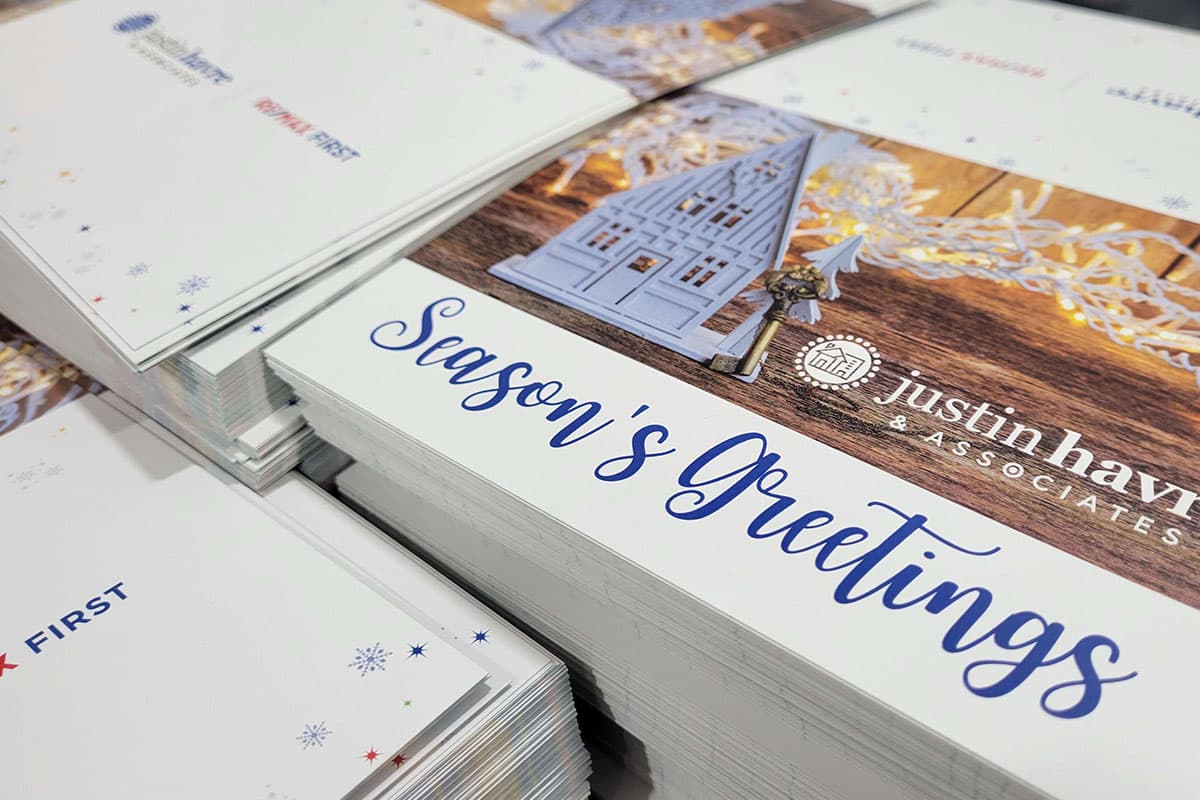 Stack of printed cards
