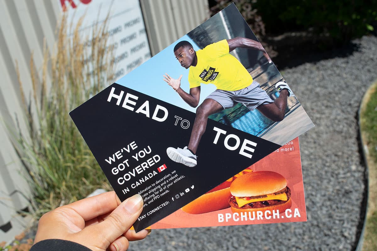 Freshly printed postcards