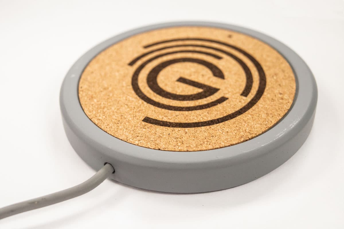 Branded wireless charger coaster