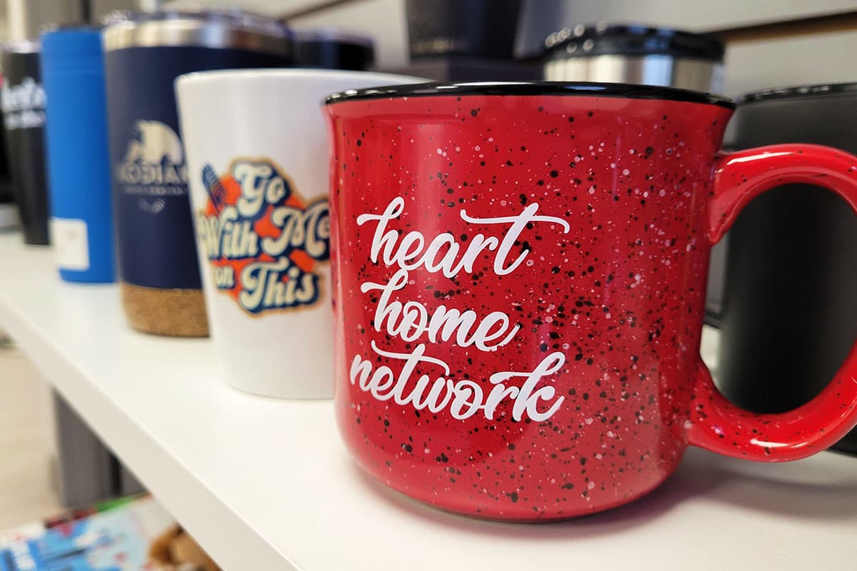 Branded mugs and tumblers